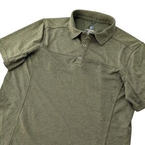Kuhl Valiant Polo Shirt Small Olive Green 7424 Performance Hiking Outdoors